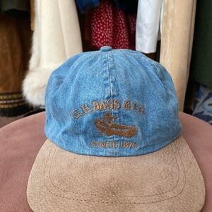 G.H. Bass & Co. Denim Blue and Beige Cap